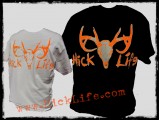 Deer Skull Hunters Orange & White Short Sleeve